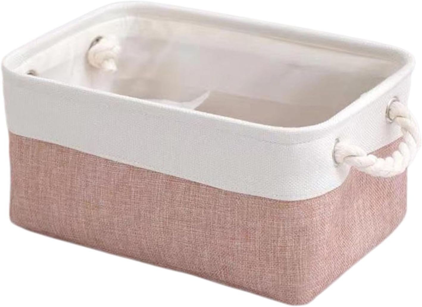 Washable High-Capacity Cotton-Linen Storage Bin For Closet Organization
