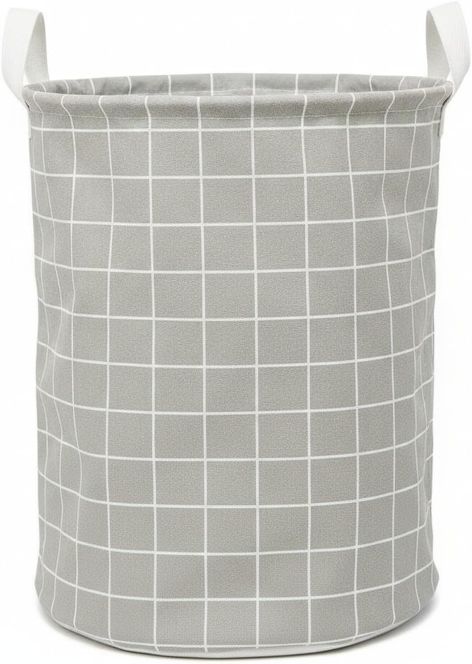 Foldable Cotton-Linen Storage Basket; Open-Top Fabric Bin