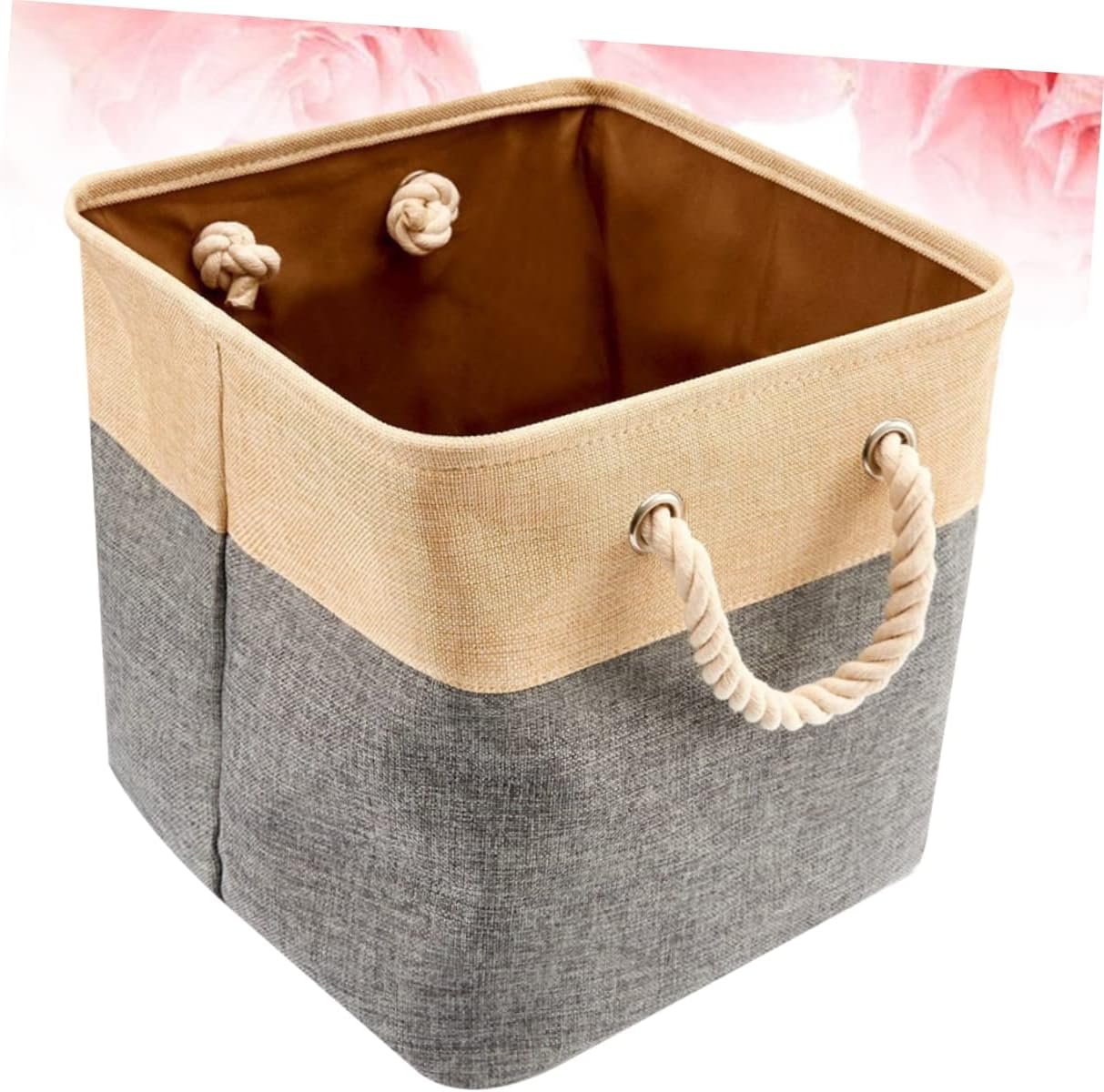 Cotton-Linen Storage Basket For Home Organization And Toy Storage - Image 2