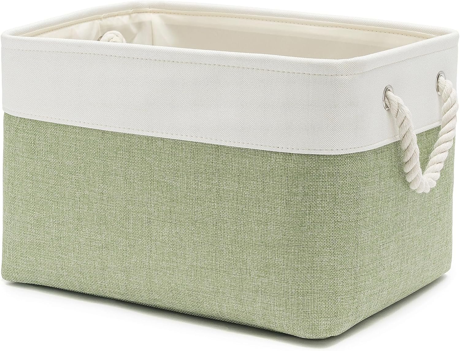 Large Foldable Fabric Storage Bin With Handles For Home Organization